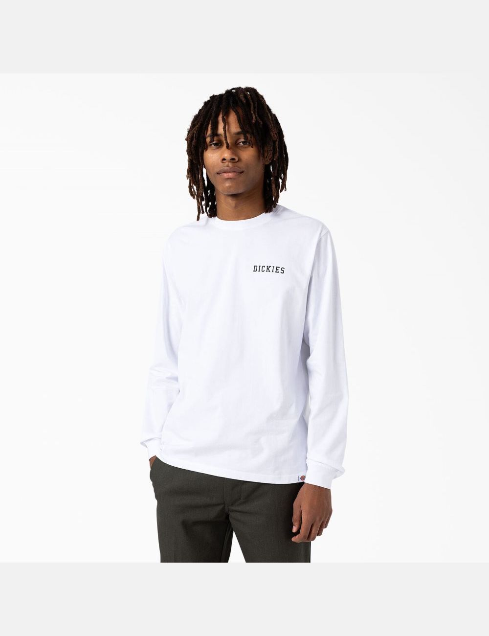 White Dickies Cleveland Long Sleeve T-Shirts | 182AXBQLE