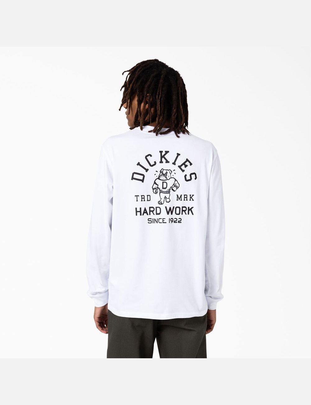 White Dickies Cleveland Long Sleeve T-Shirts | 182AXBQLE