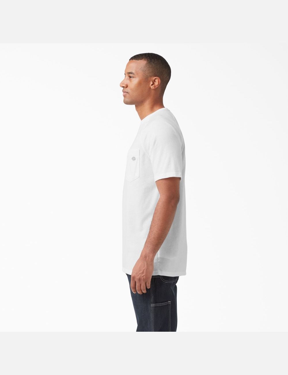 White Dickies Cooling Short Sleeve Shirts | 652BMEVCD