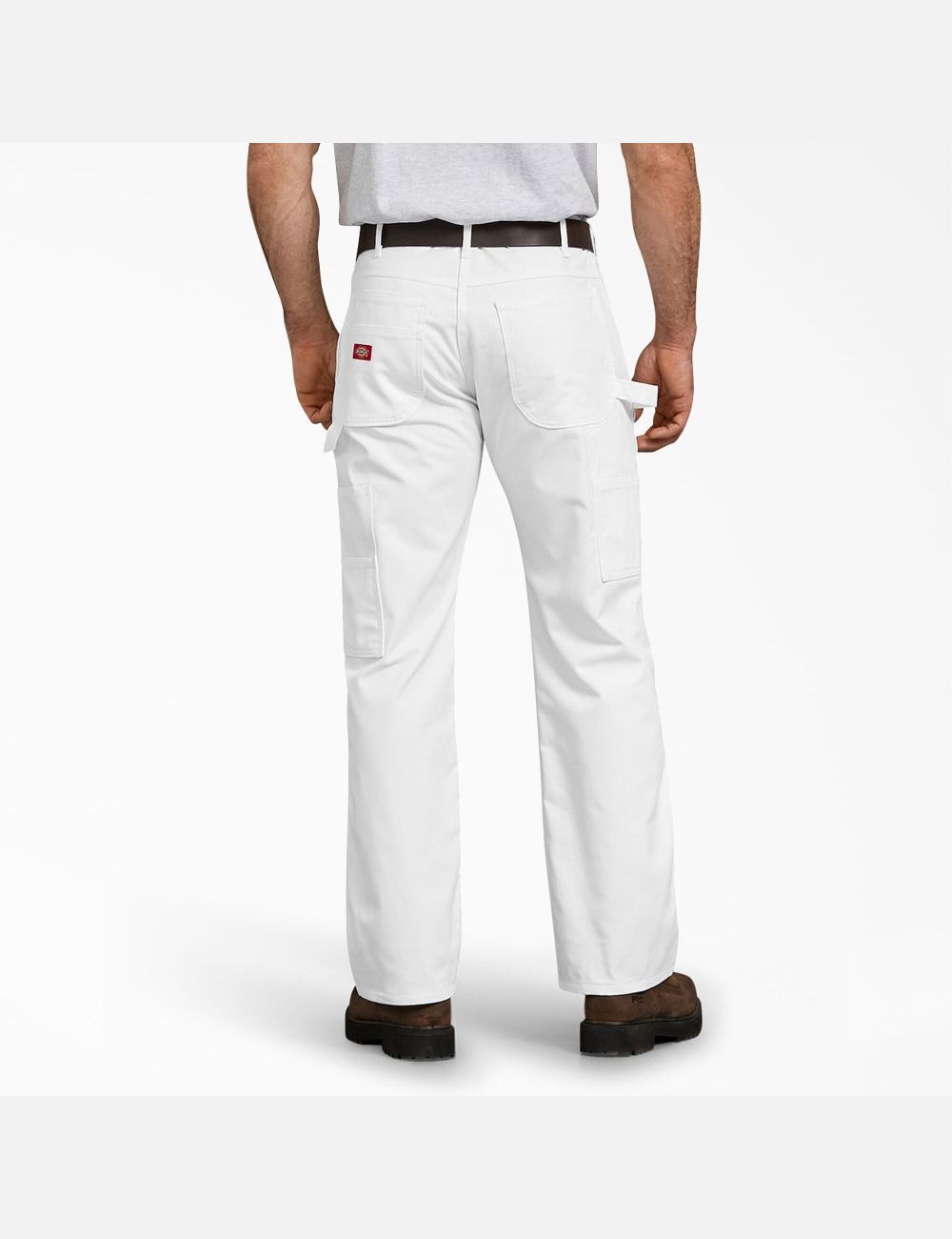 White Dickies FLEX Relaxed Straight Leg Painters Painter Pants | 164KJVXWY