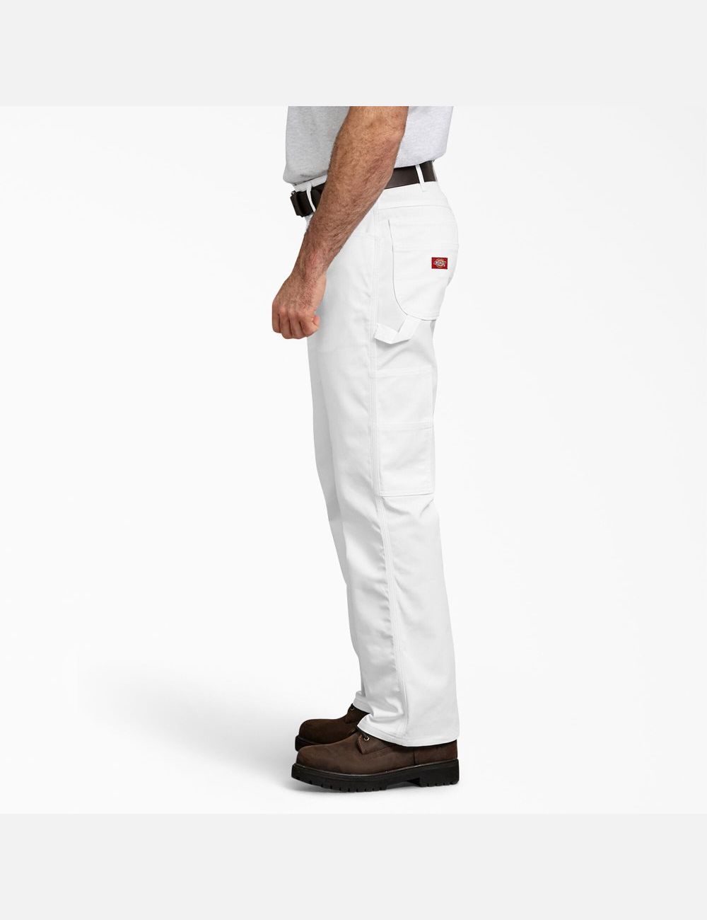 White Dickies FLEX Relaxed Straight Leg Painters Painter Pants | 164KJVXWY