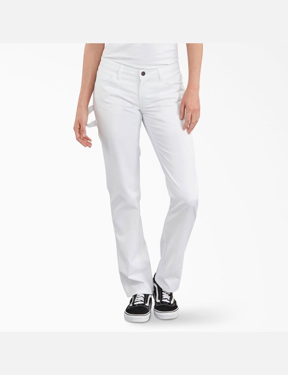 White Dickies FLEX Utility Painters Painter Pants | 028RJGTYL