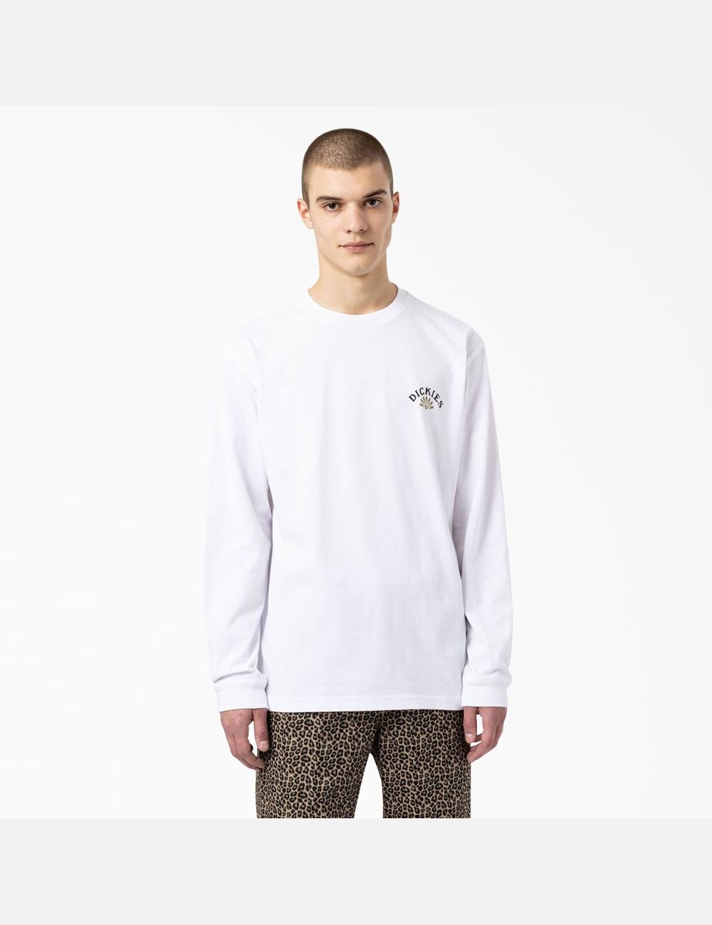 White Dickies Fort Lewis Graphic Long Sleeve T-Shirts | 872KBVOTY