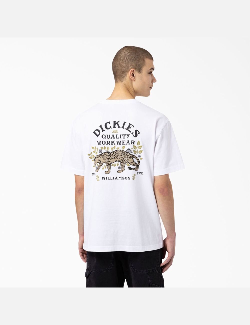 White Dickies Fort Lewis Graphic Short Sleeve T-Shirts | 768GNJZYA