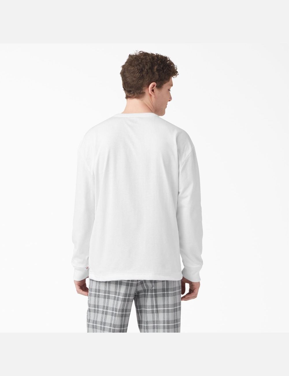 White Dickies Henley Long Sleeve T-Shirts | 103JYXQUZ