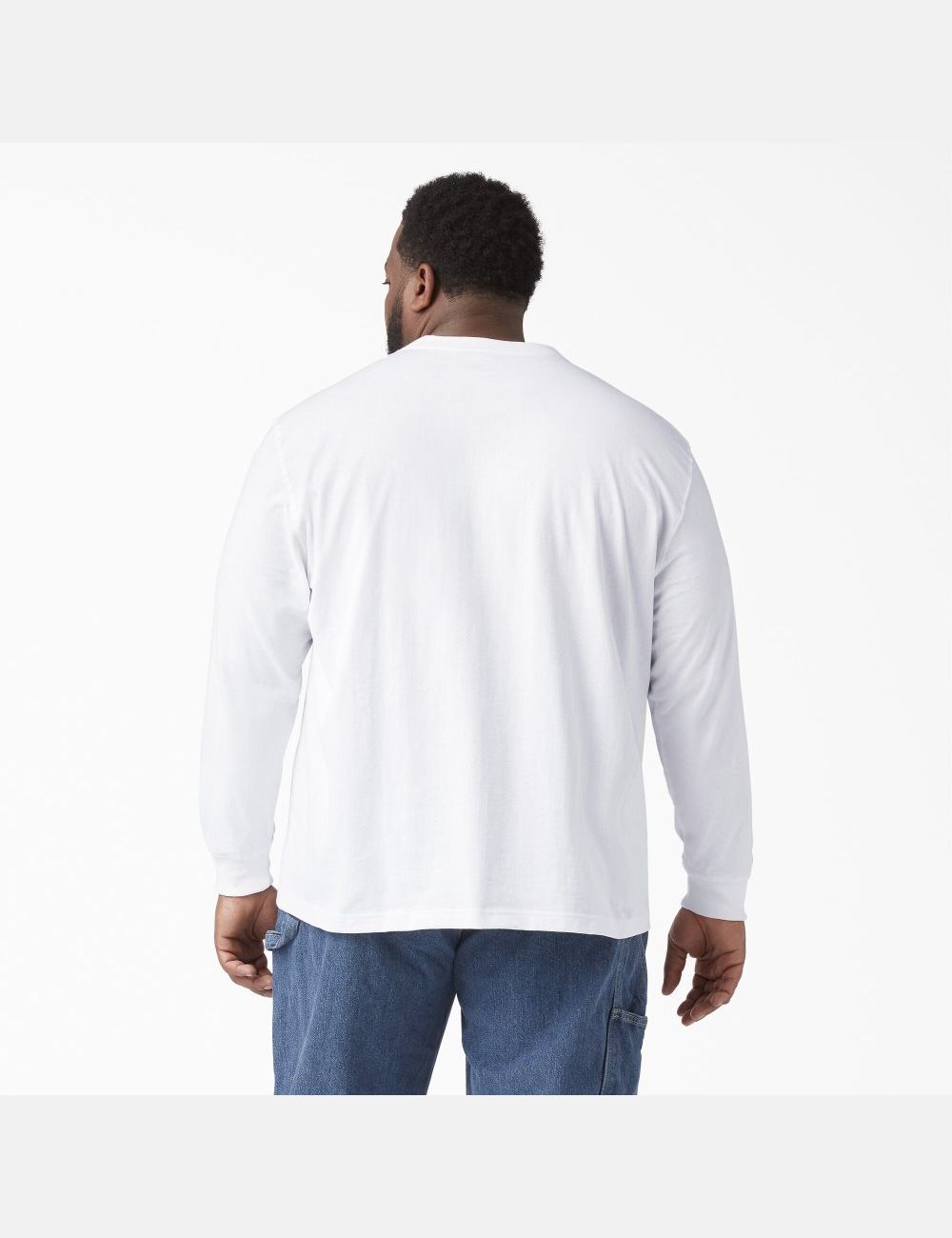 White Dickies Long Sleeve Heavyweight Henley T-Shirts | 263DAJLIR