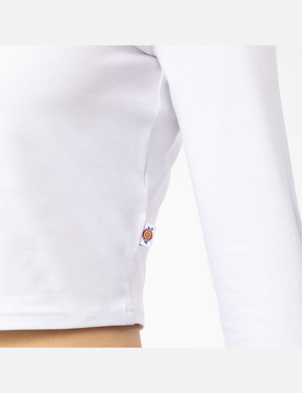 White Dickies Maple Valley Long Sleeve T-Shirt Cropped Tops | 174WDICOA