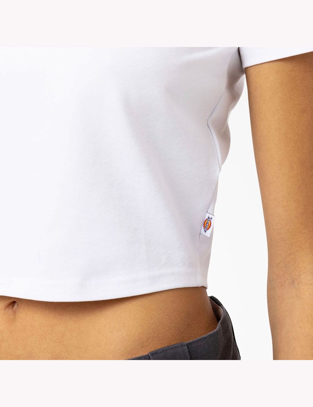 White Dickies Maple Valley T-Shirt Cropped Tops | 547IUEYAF