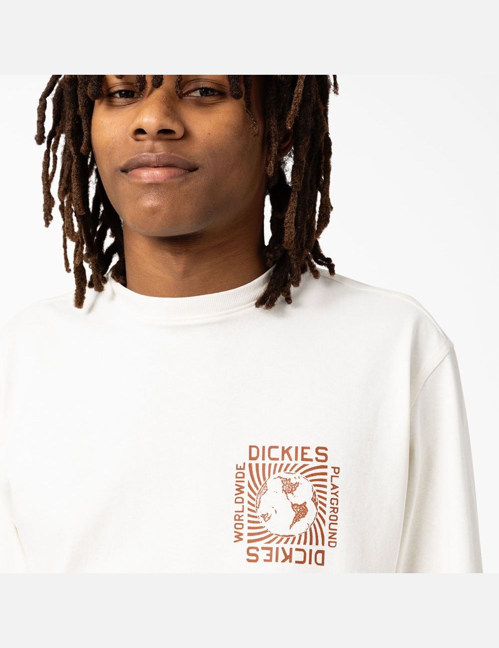 White Dickies Marbury Long Sleeve T-Shirts | 498GYDEAB