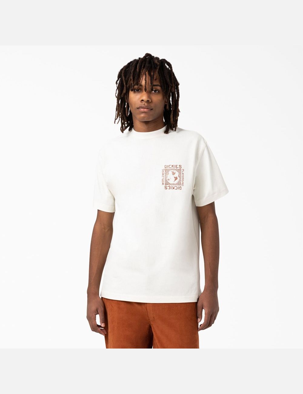 White Dickies Marbury Short Sleeve T-Shirts | 569KSIGFE