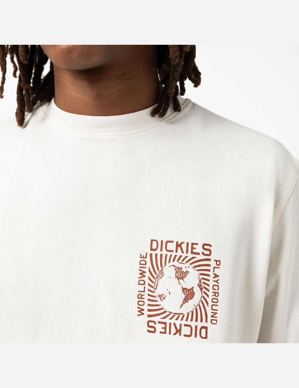 White Dickies Marbury Short Sleeve T-Shirts | 569KSIGFE