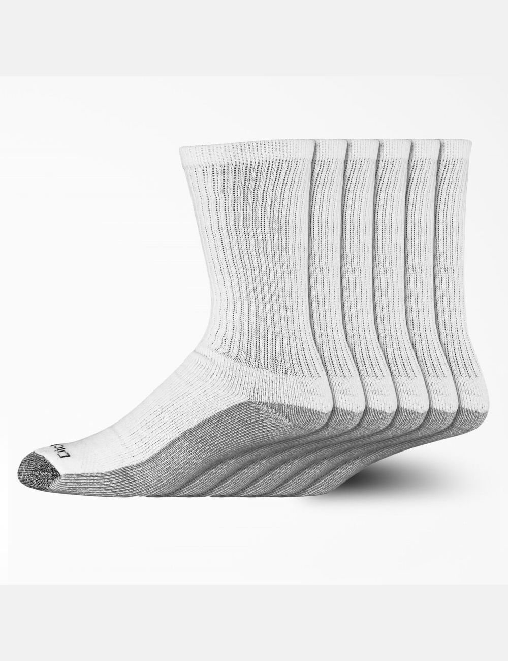 White Dickies Moisture Control Crew Socks | 843KYUPJQ