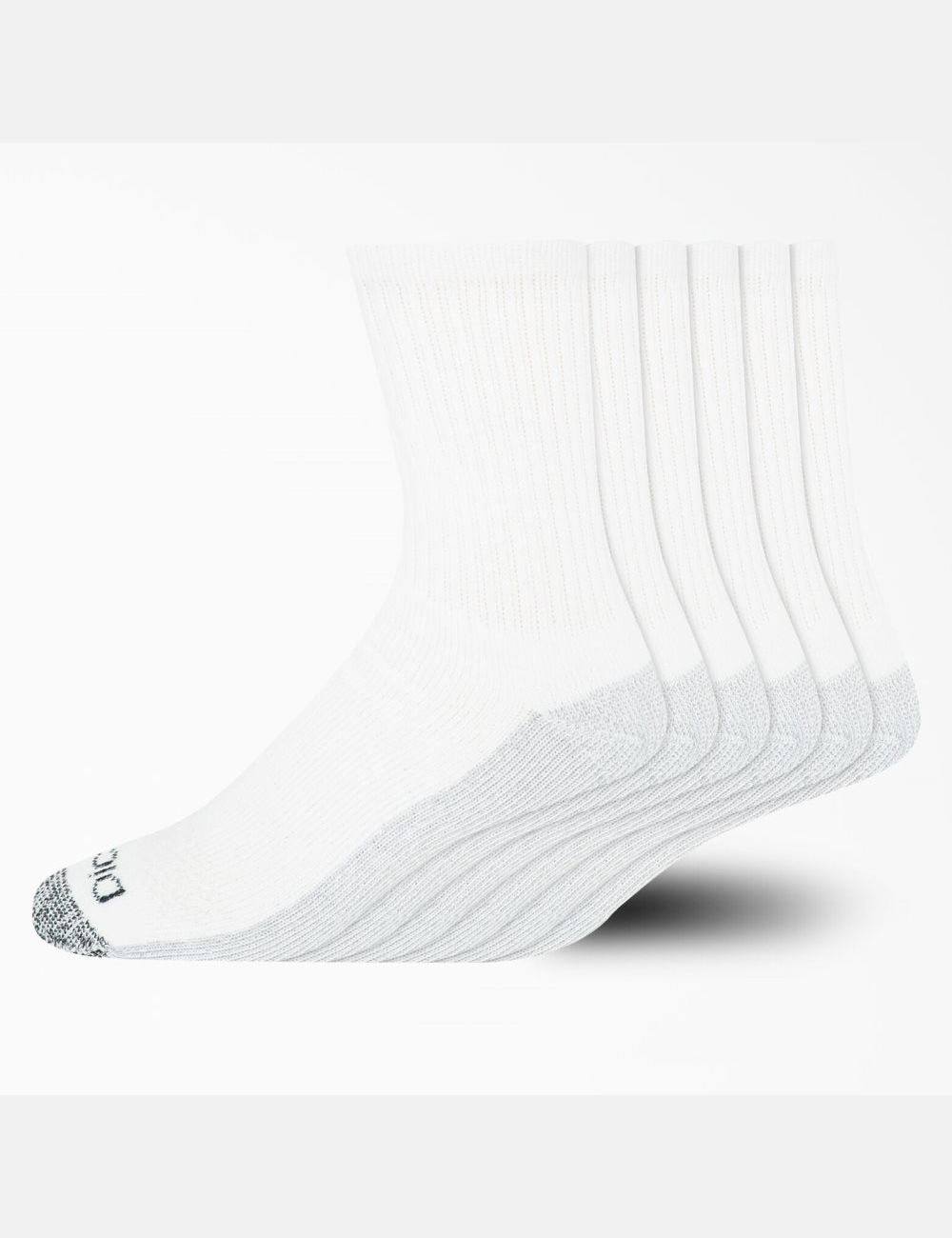 White Dickies Moisture Control Mid-Crew Socks | 761PTDIMJ