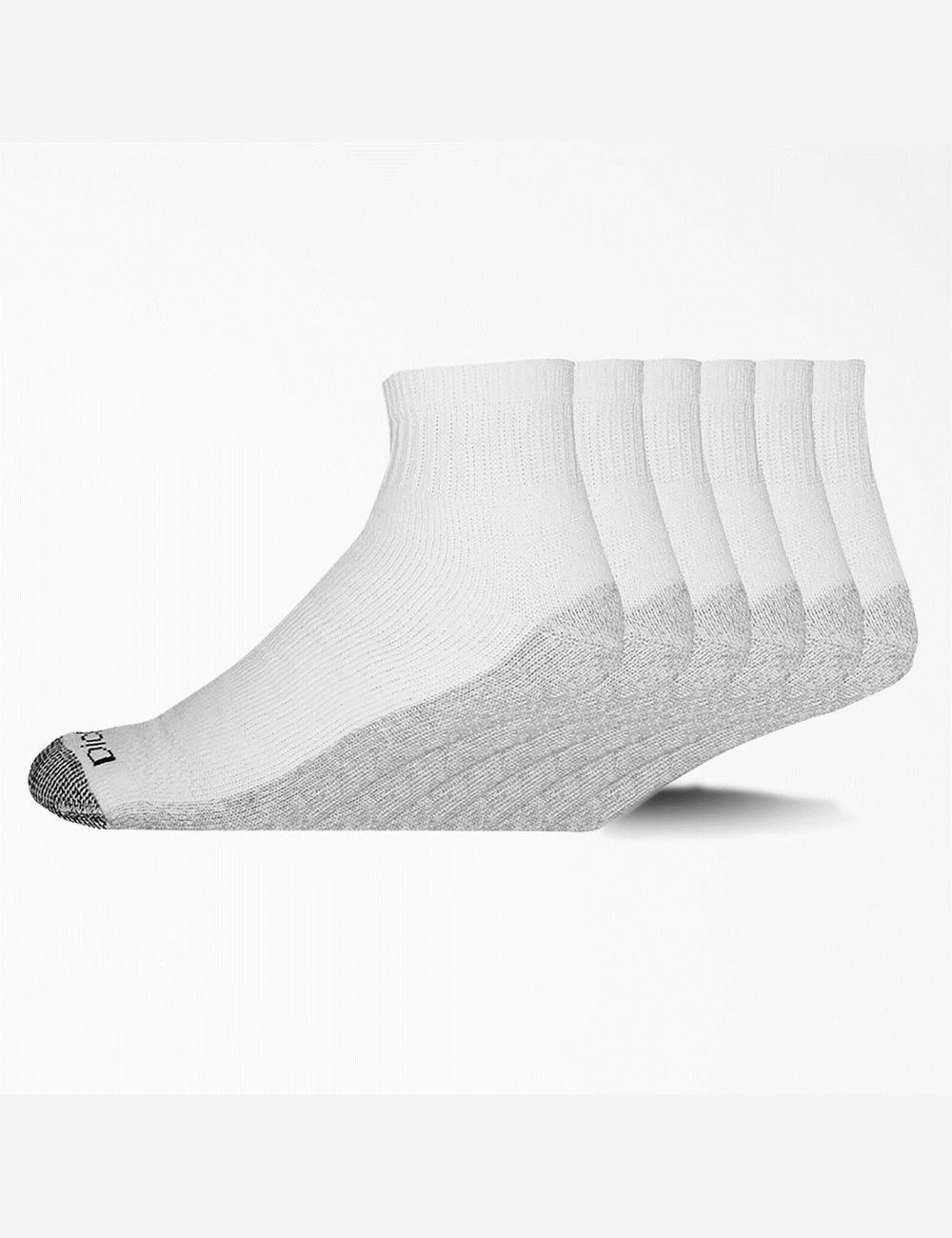 White Dickies Moisture Control Quarter Socks | 301TGWAUJ