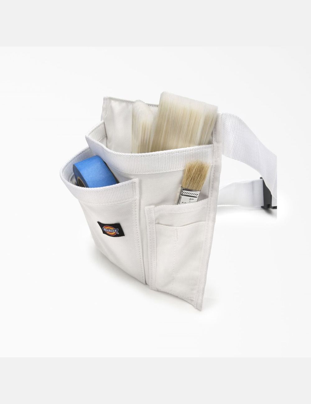 White Dickies Painters Apron with Pouch Tool Bags | 612SAEYJR