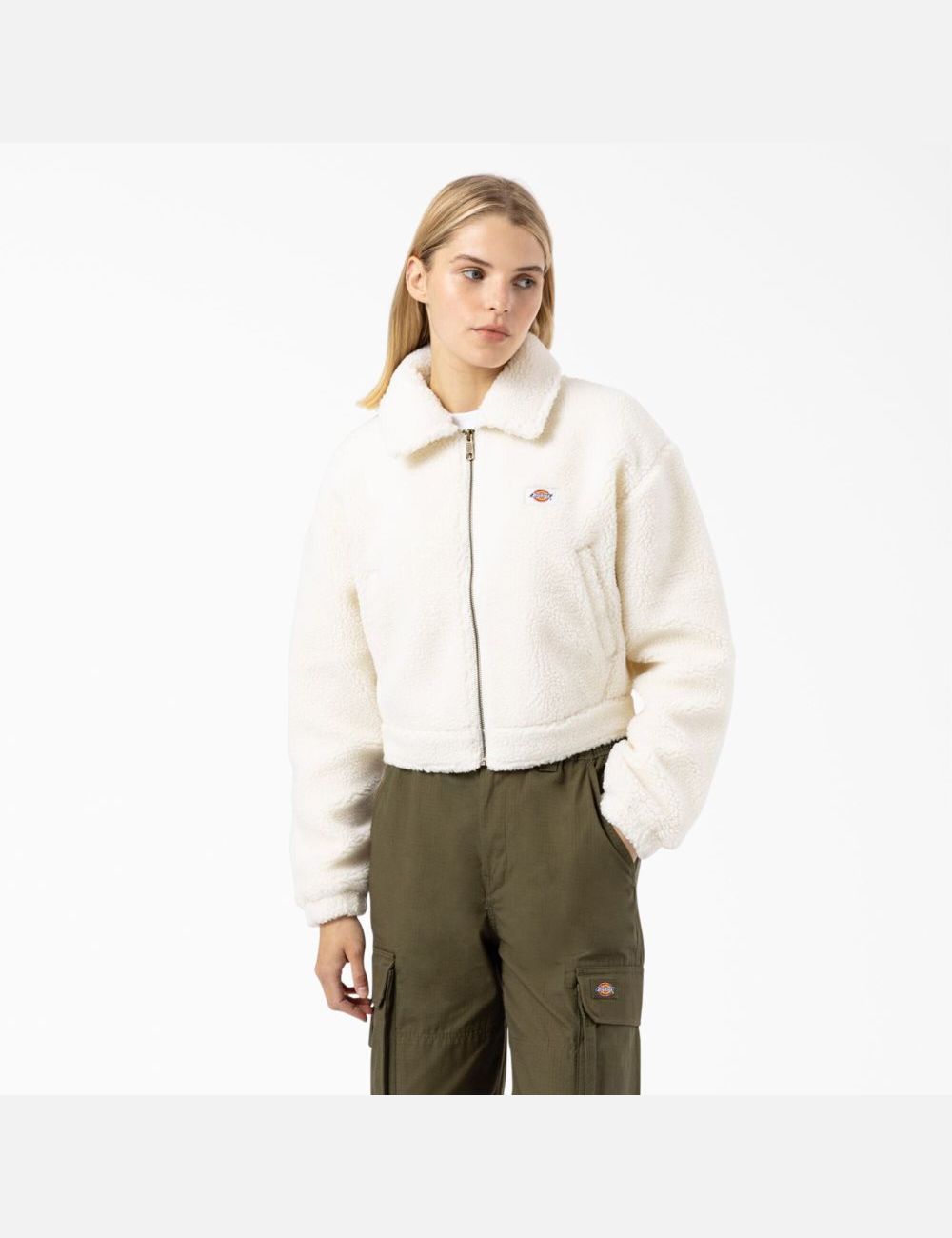 White Dickies Palmerdale Fleece Coats & Jackets | 862TWFKLD