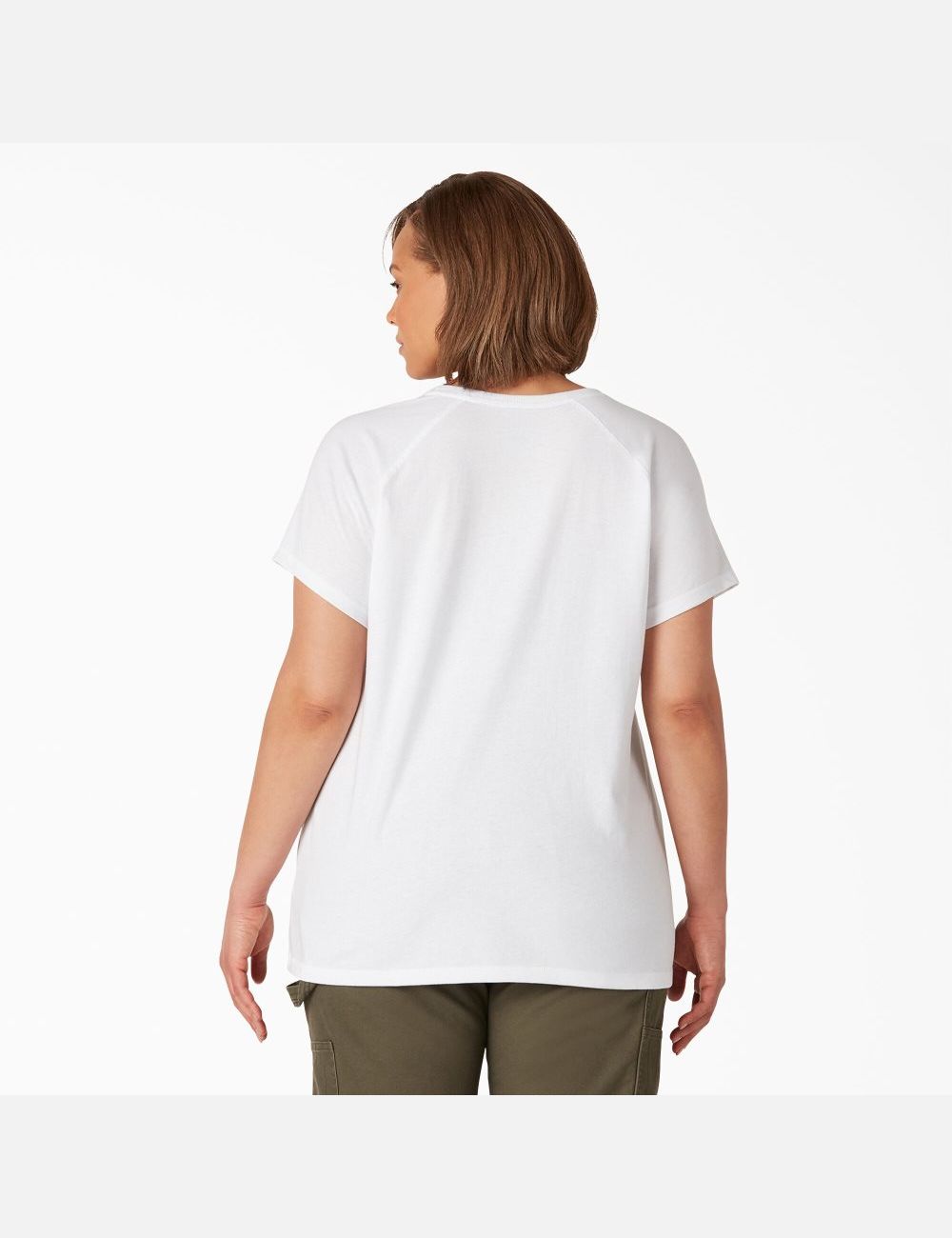 White Dickies Plus Cooling Short Sleeve T-Shirts | 380PBHIUN