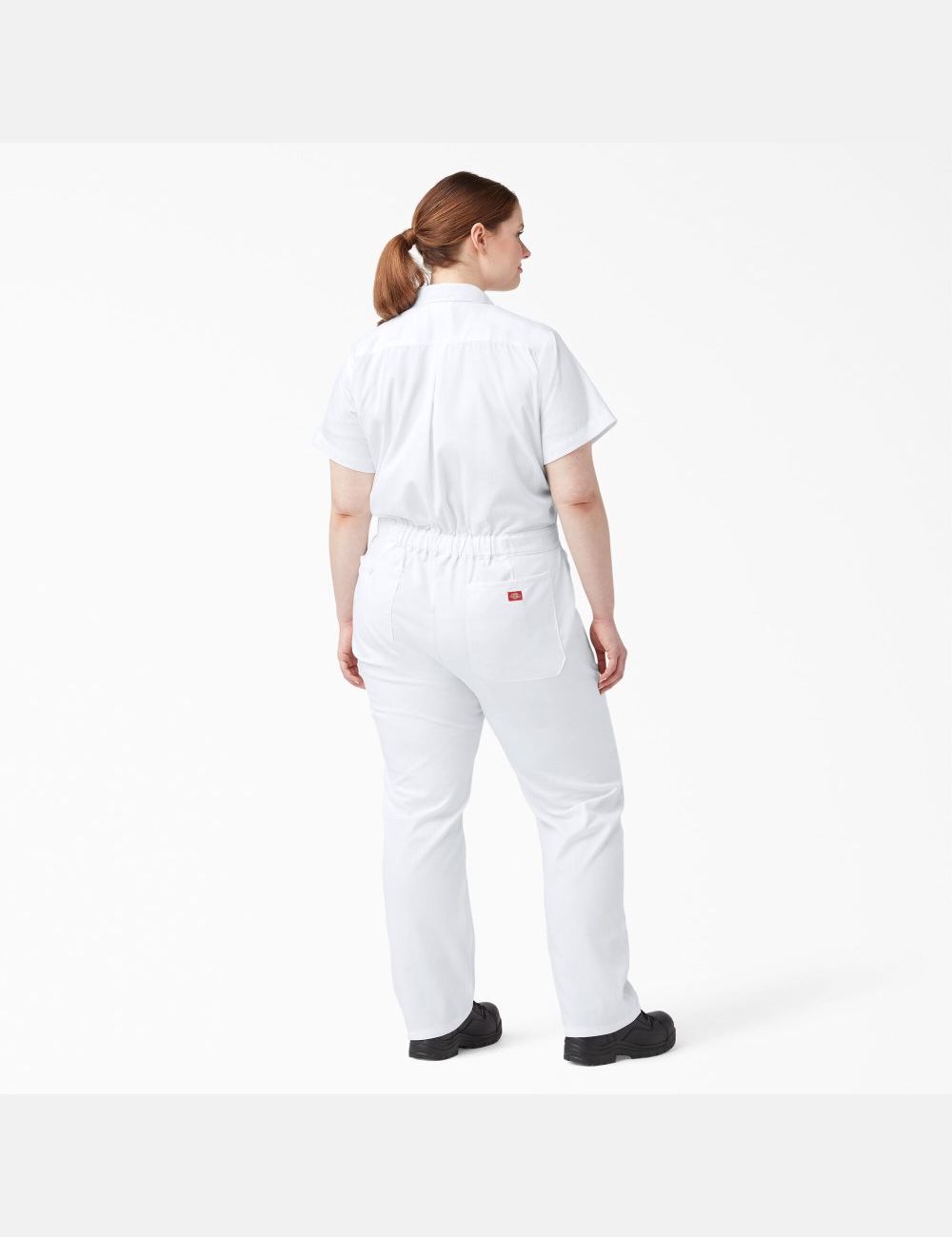 White Dickies Plus FLEX Cooling Short Sleeve Coveralls & Overalls | 784NVZCTP