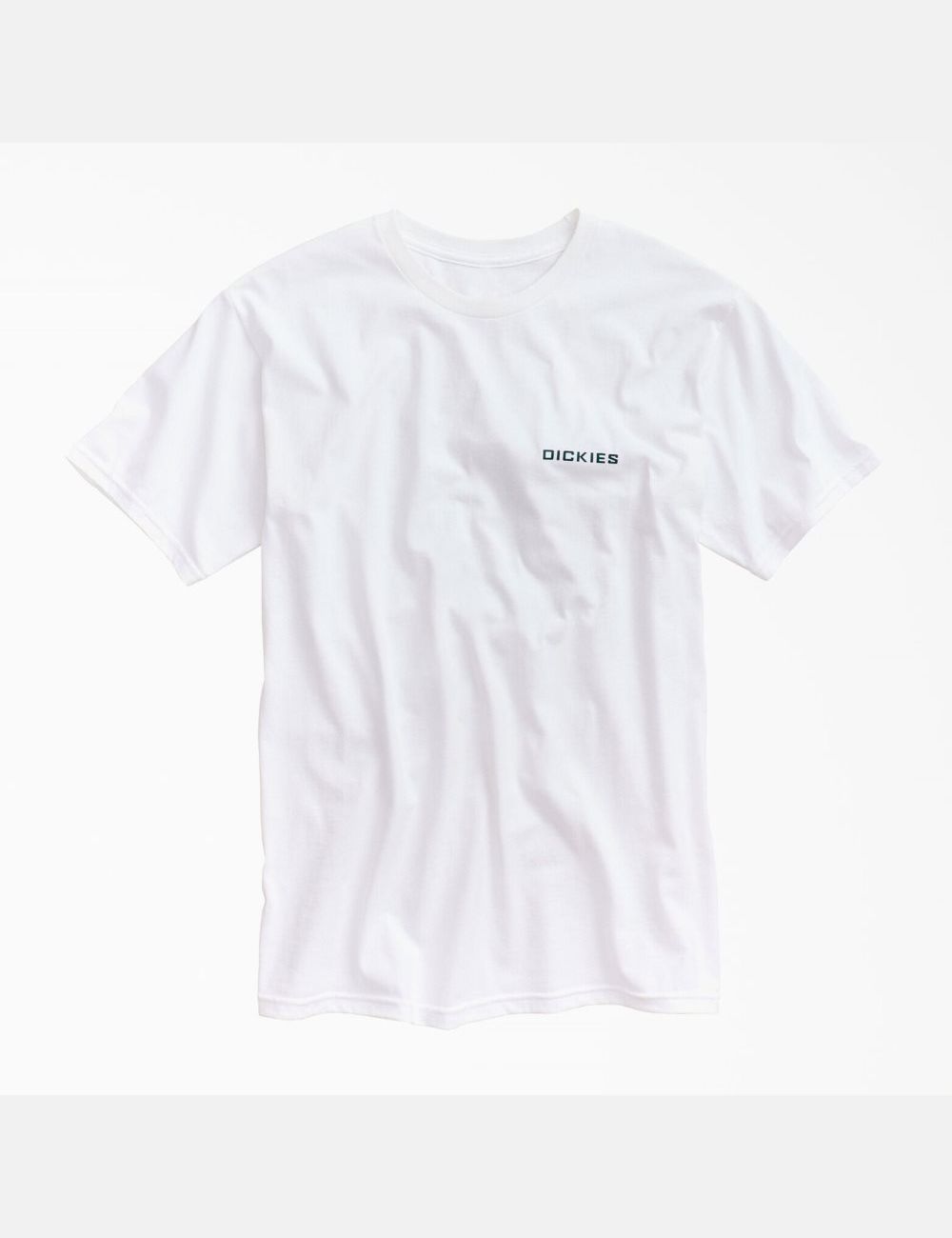 White Dickies Quality Workwear Graphic T-Shirts | 860QWMTCA