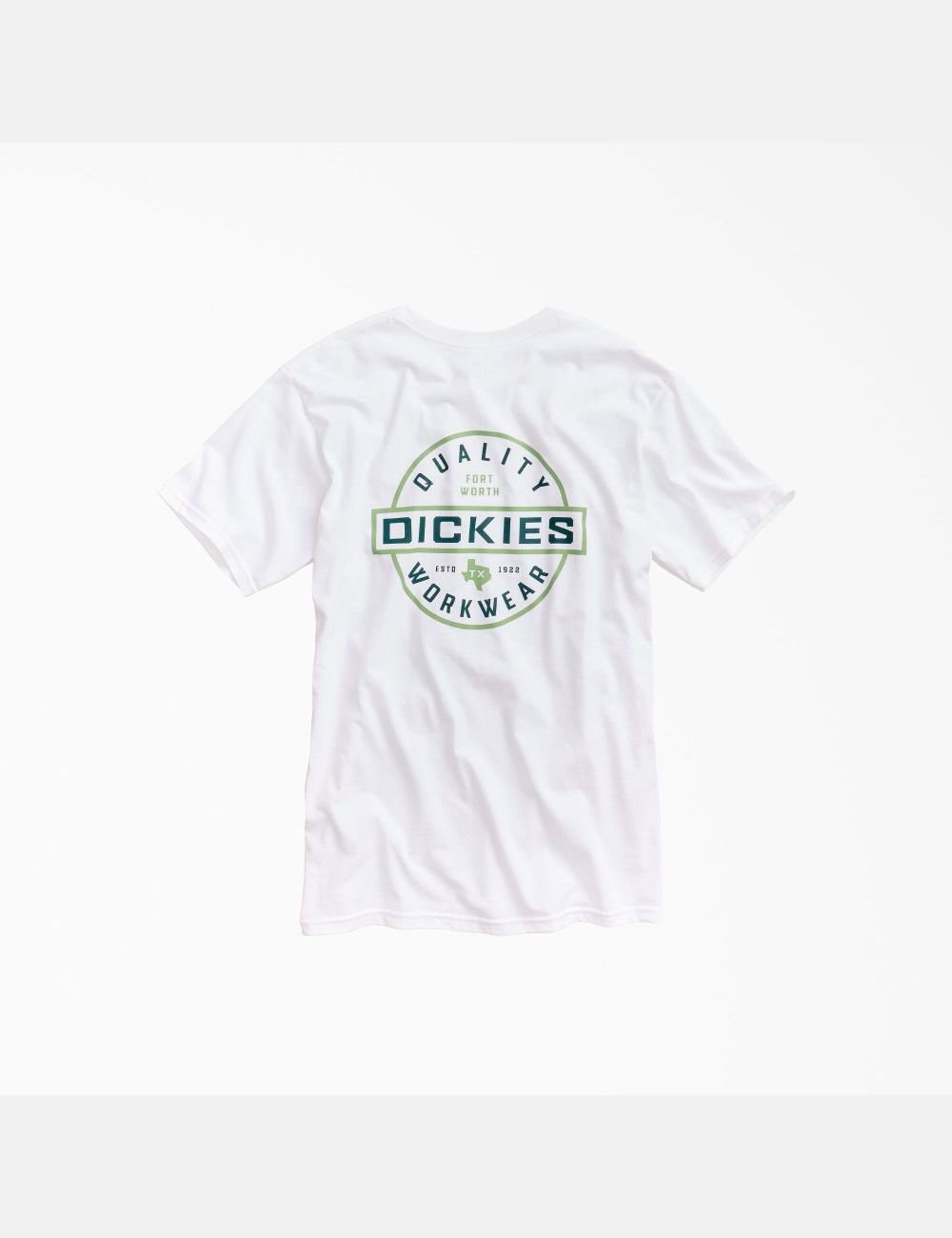 White Dickies Quality Workwear Graphic T-Shirts | 860QWMTCA