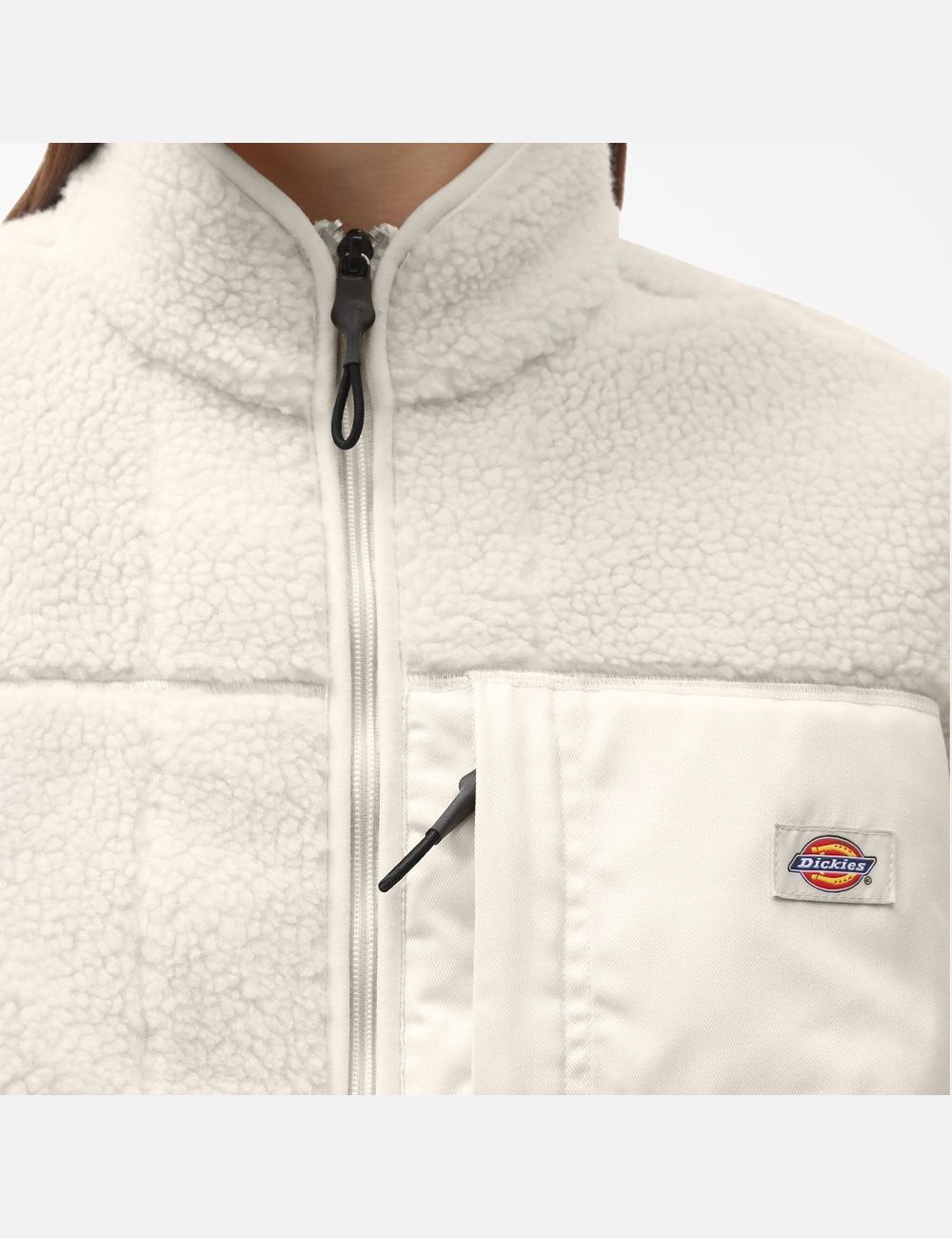 White Dickies Red Chute Fleece Coats & Jackets | 526ZACYDG