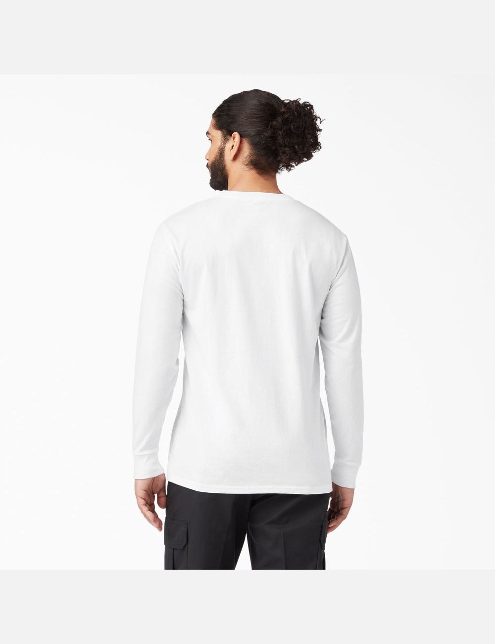 White Dickies Regular Icon Graphic Long Sleeve T-Shirts | 856OTJGKI