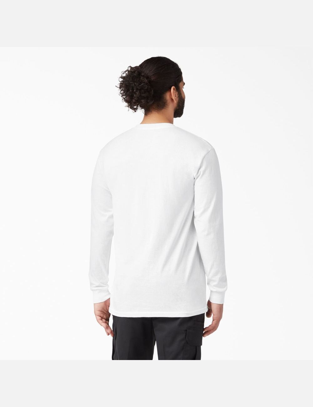 White Dickies Regular Icon Graphic Long Sleeve T-Shirts | 860BQFIDM