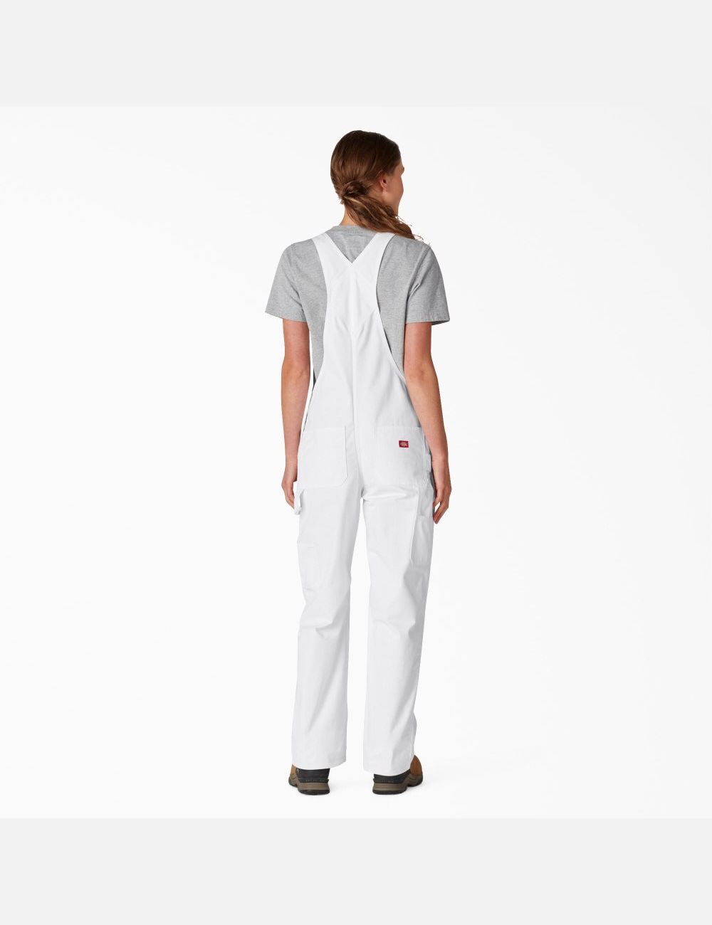 White Dickies Relaxed Fit Bib Overalls | 476XSJNGQ