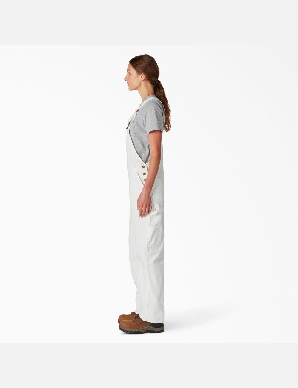 White Dickies Relaxed Fit Bib Overalls | 476XSJNGQ