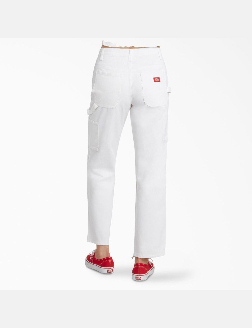 White Dickies Relaxed Fit Carpenter Pants Juniors | 894XFYQIW