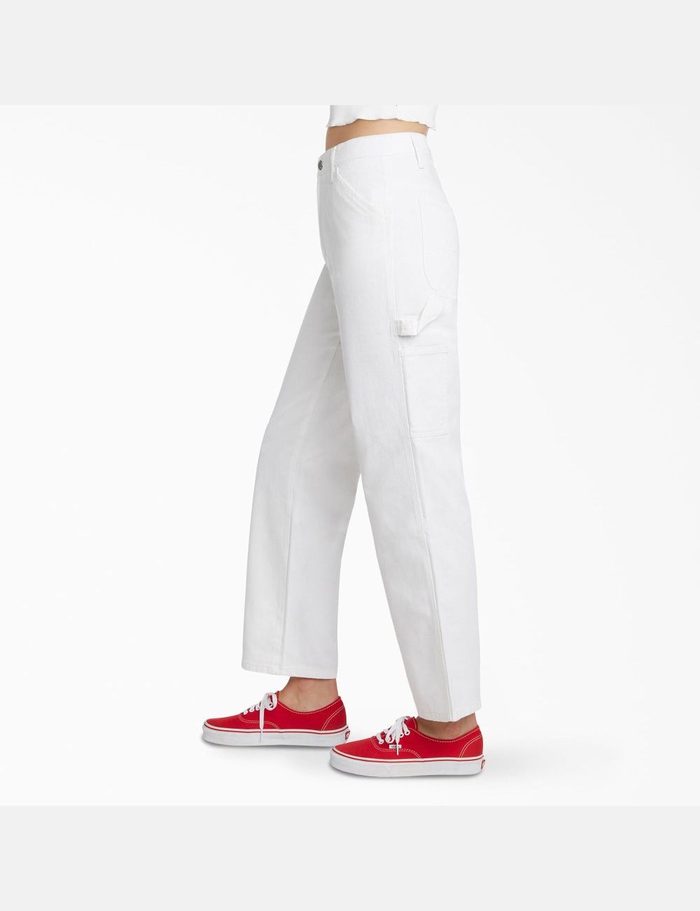 White Dickies Relaxed Fit Carpenter Pants Juniors | 894XFYQIW