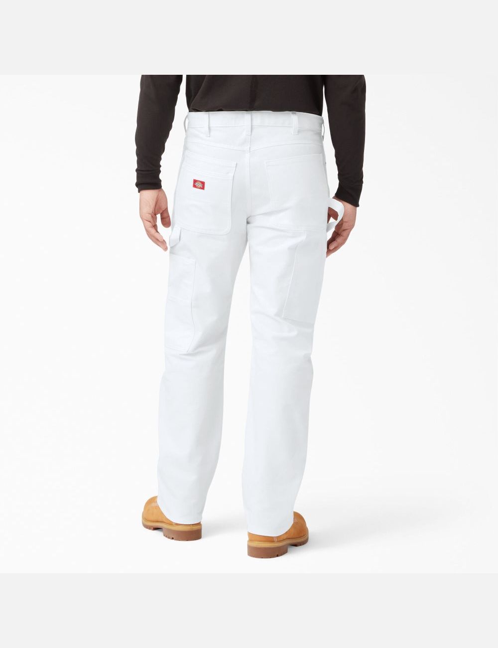 White Dickies Relaxed Straight Leg Painters Pants | 957DXMKCZ