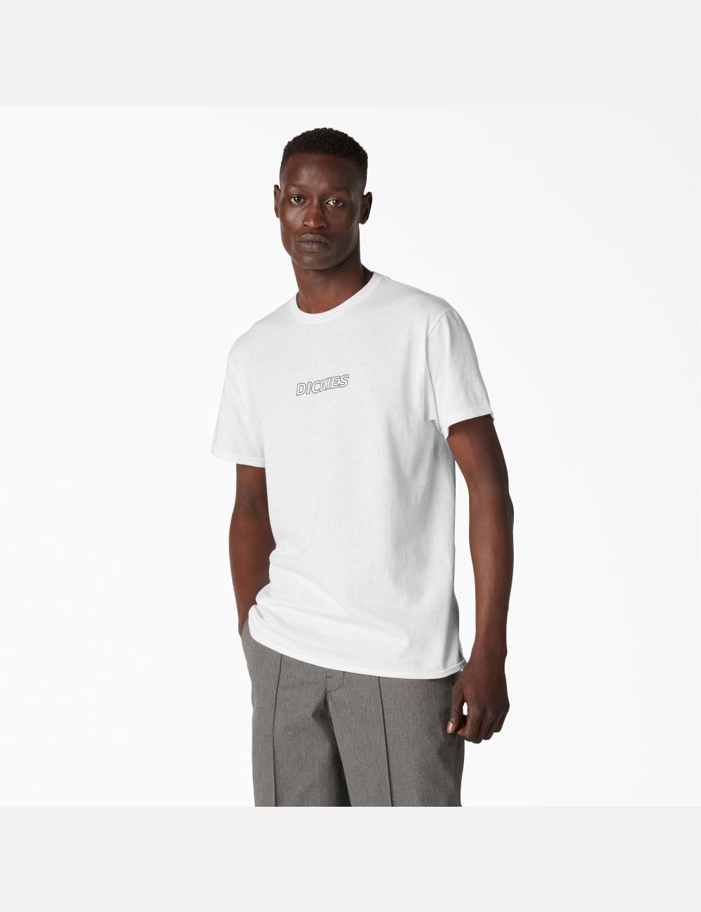 White Dickies Rose Workwear Graphic T-Shirts | 764KJPIXU