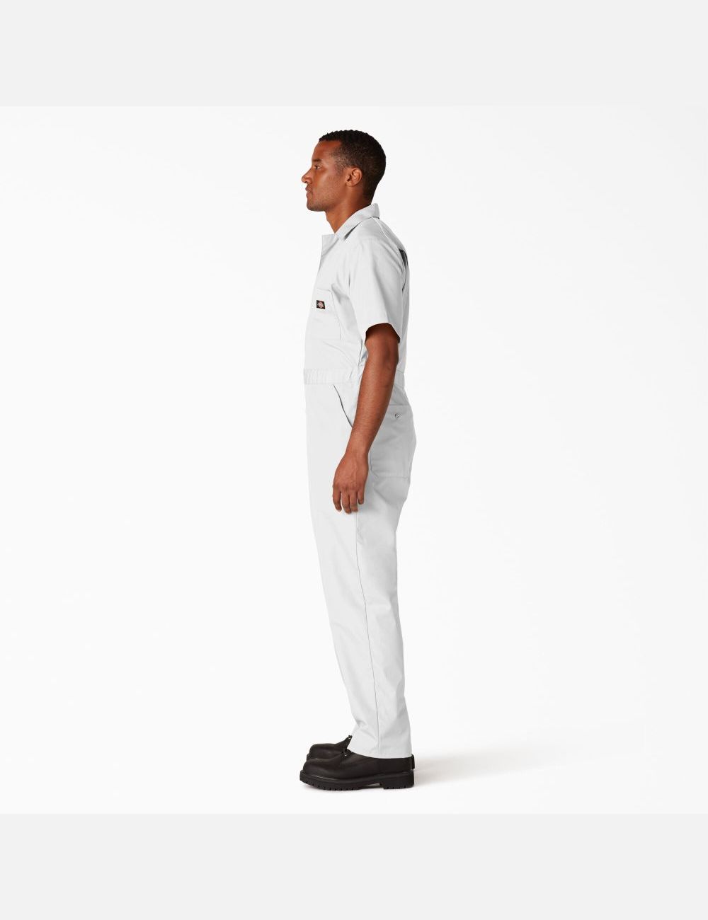 White Dickies Short Sleeve Coveralls | 402MHFPKC