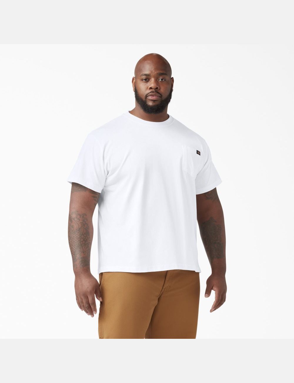 White Dickies Short Sleeve Heavyweight Shirts | 470WXMNCJ