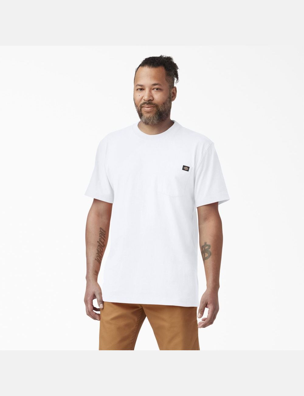 White Dickies Short Sleeve Heavyweight Shirts | 470WXMNCJ