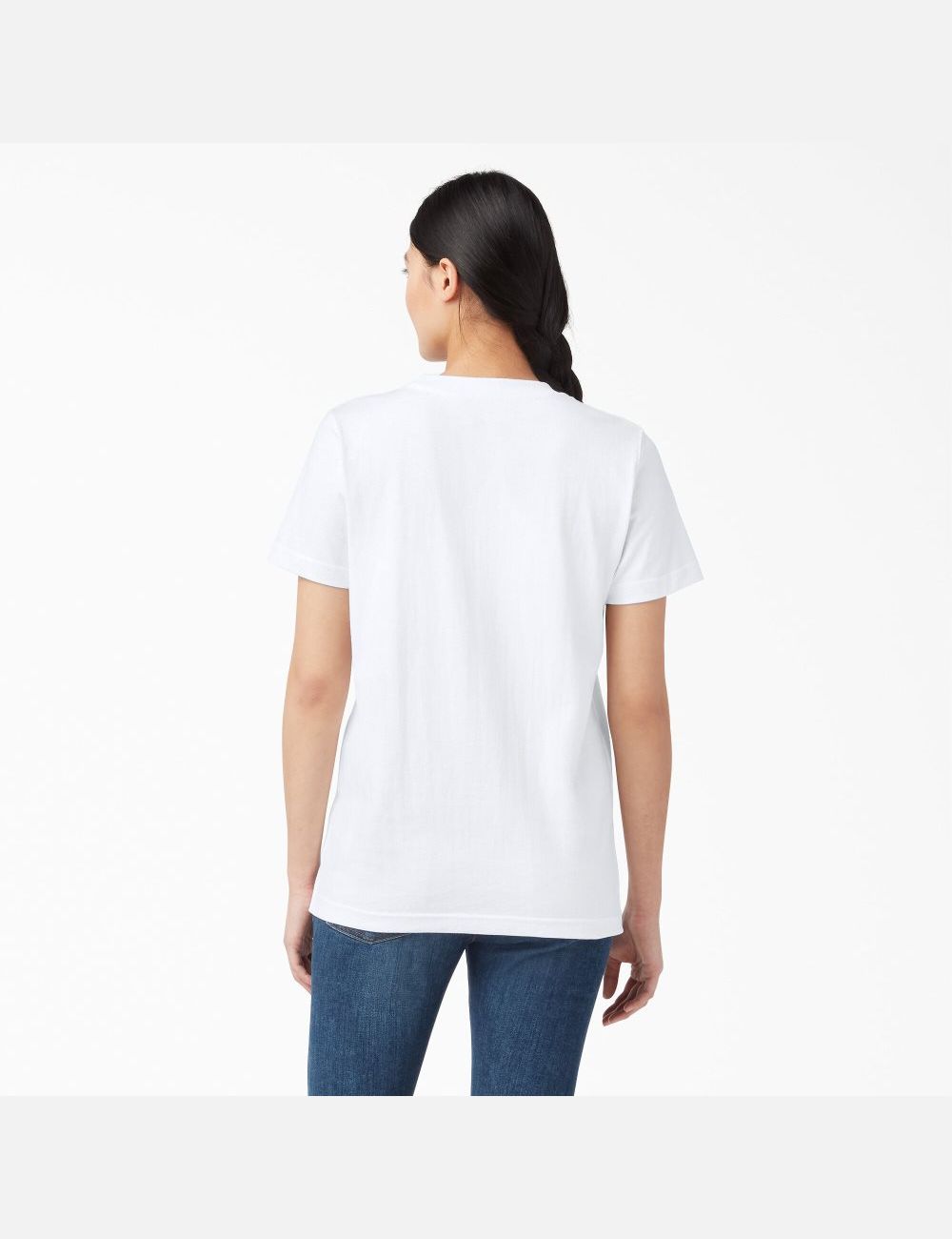 White Dickies Short Sleeve Heavyweight T-Shirts | 673CYVUHS