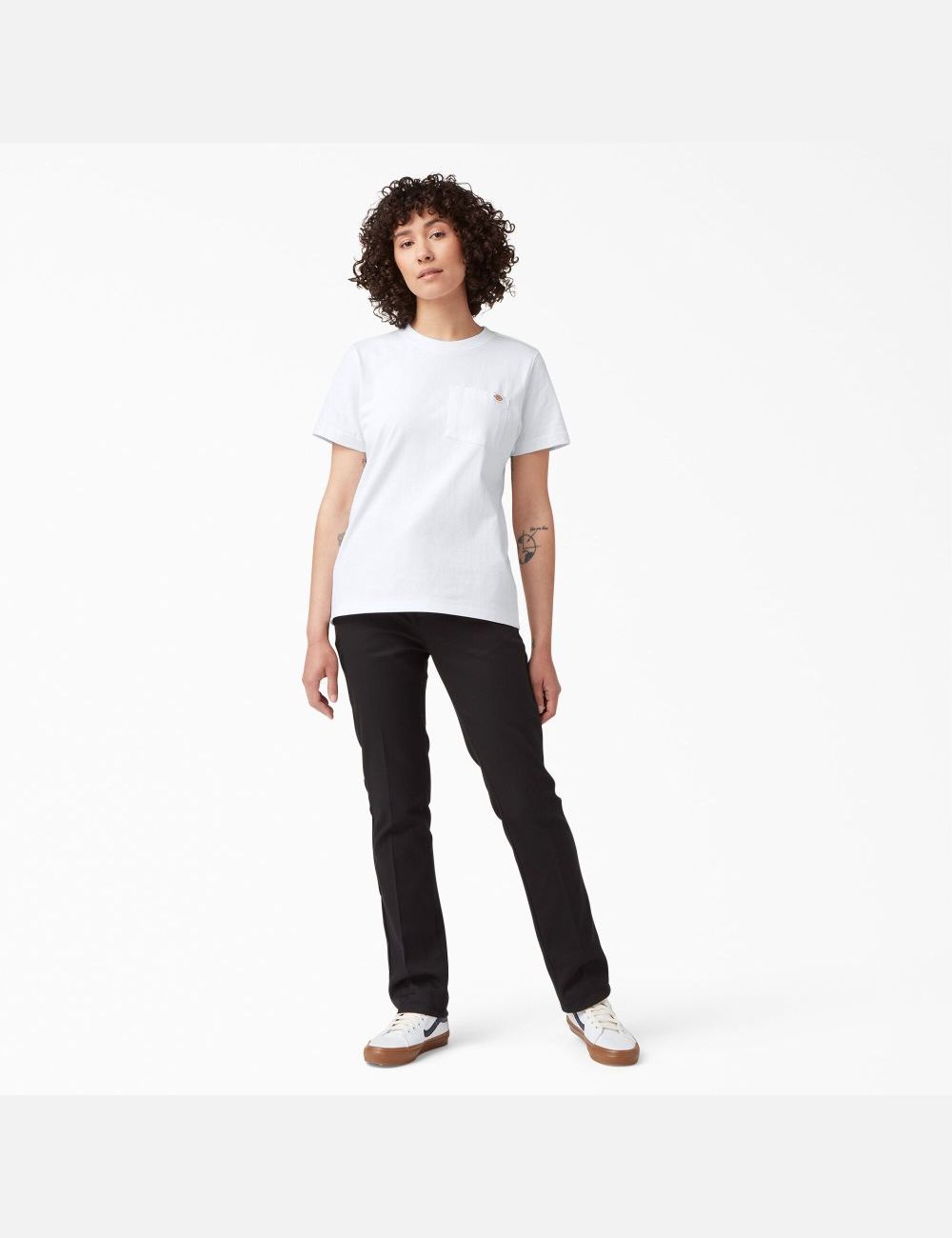 White Dickies Short Sleeve Heavyweight T-Shirts | 673CYVUHS