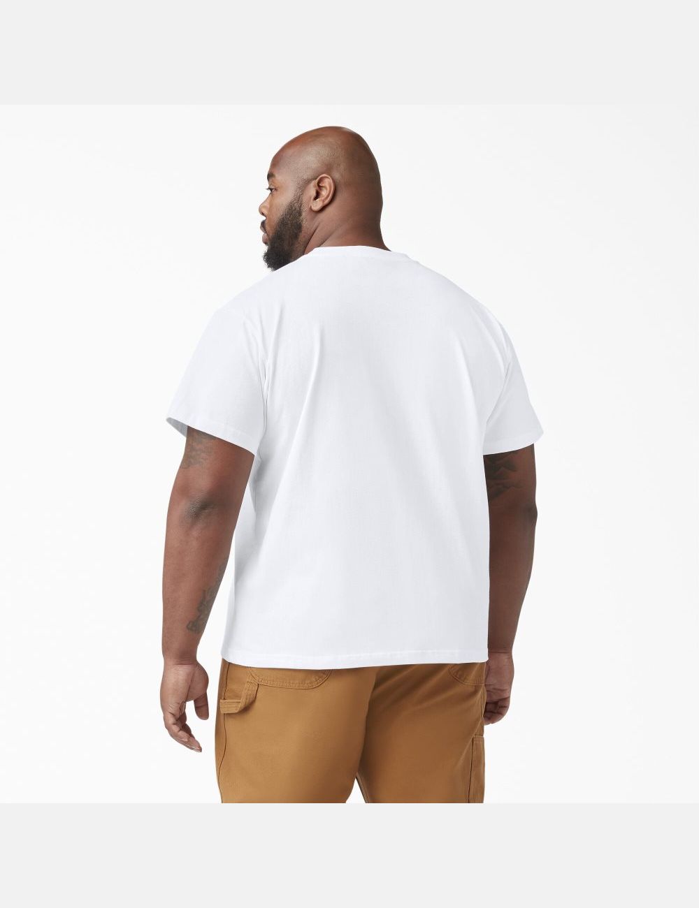 White Dickies Short Sleeve Heavyweight T-Shirts | 754RMLAFJ