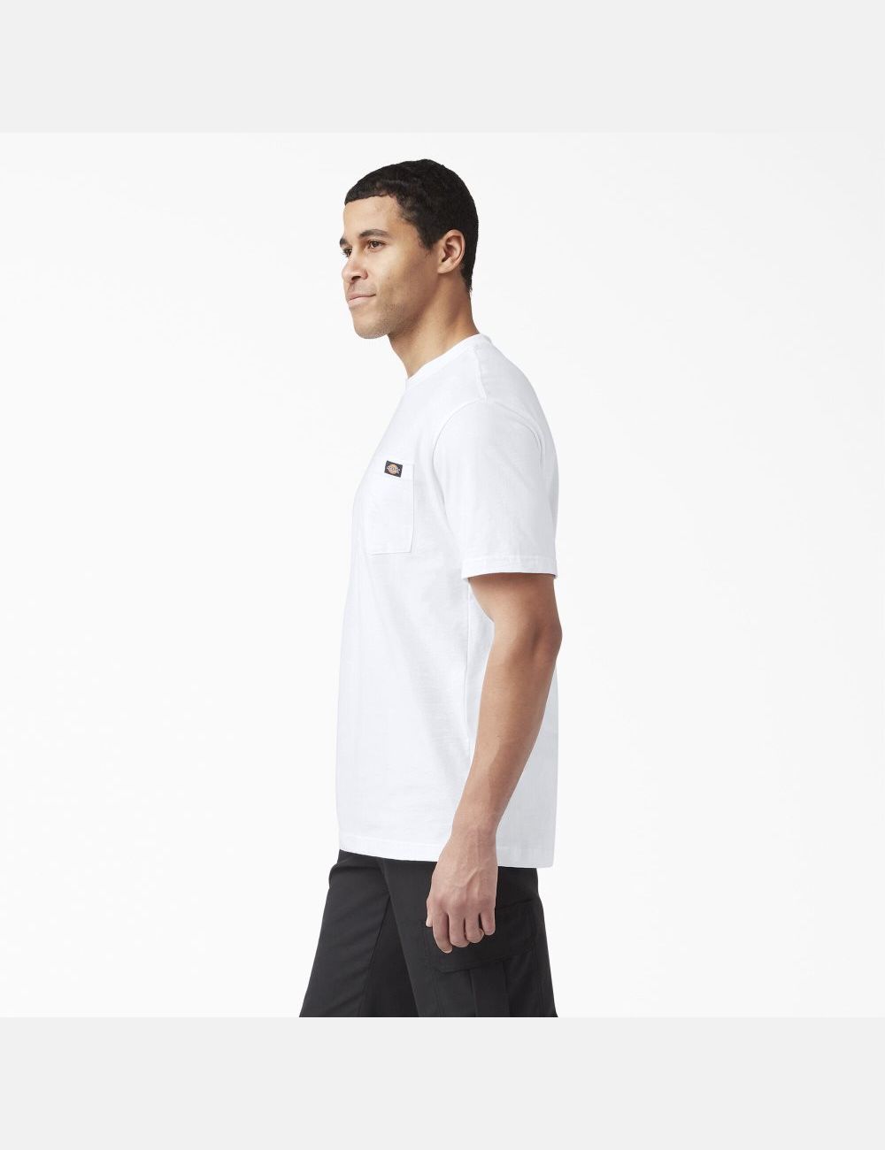 White Dickies Short Sleeve Pocket Shirts | 817IEUHXT