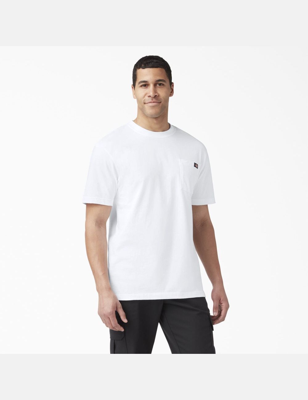 White Dickies Short Sleeve Pocket Shirts | 817IEUHXT