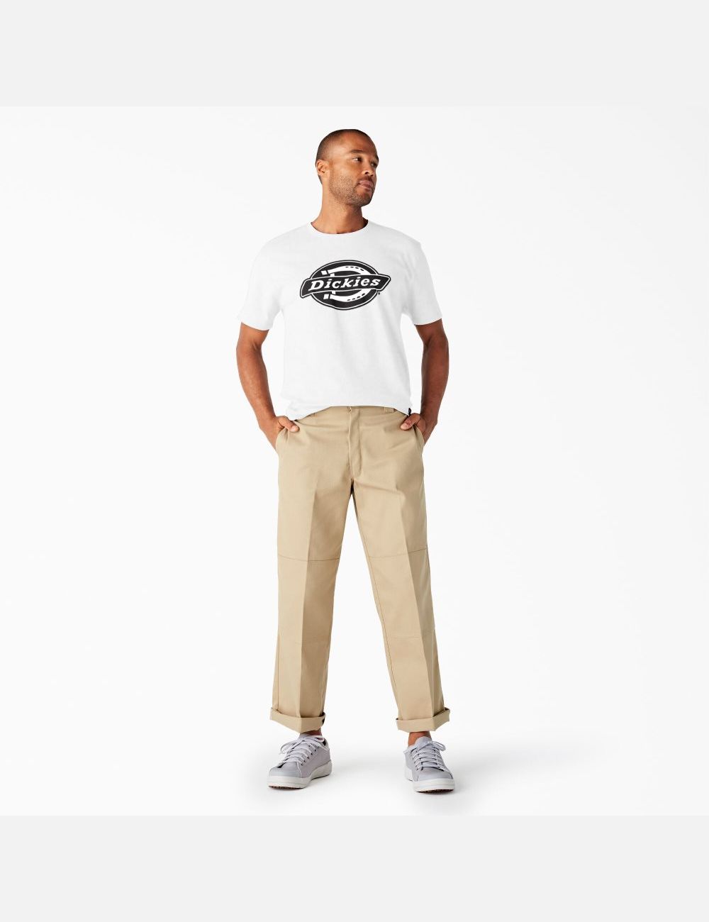 White Dickies Short Sleeve Relaxed Fit Graphic T-Shirts | 249ADMNEC