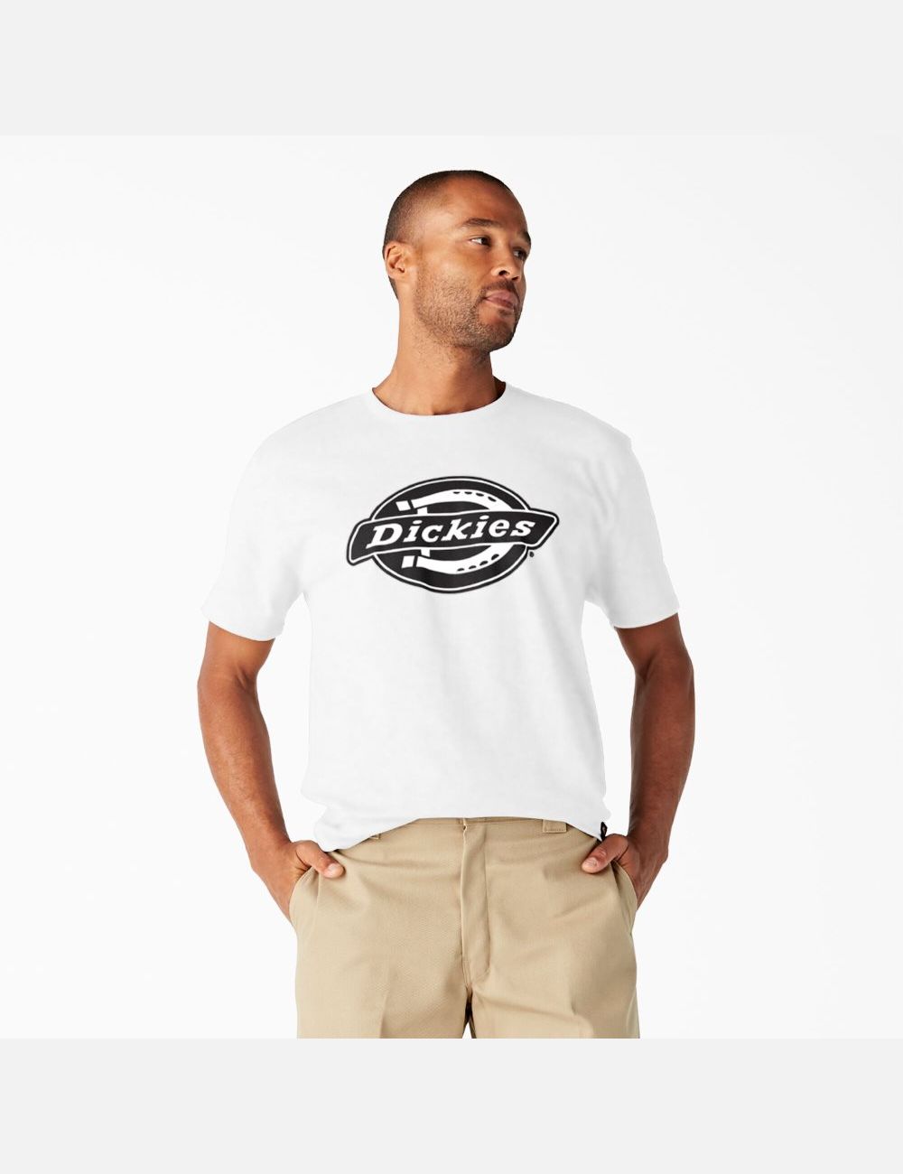 White Dickies Short Sleeve Relaxed Fit Graphic T-Shirts | 249ADMNEC