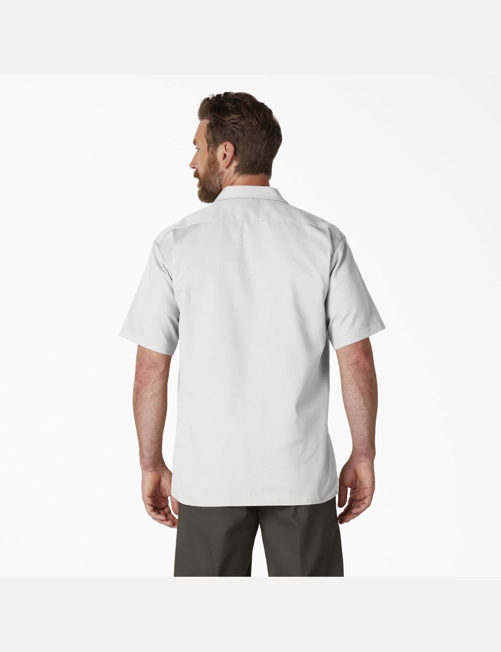 White Dickies Short Sleeve Shirts | 456EATBKS