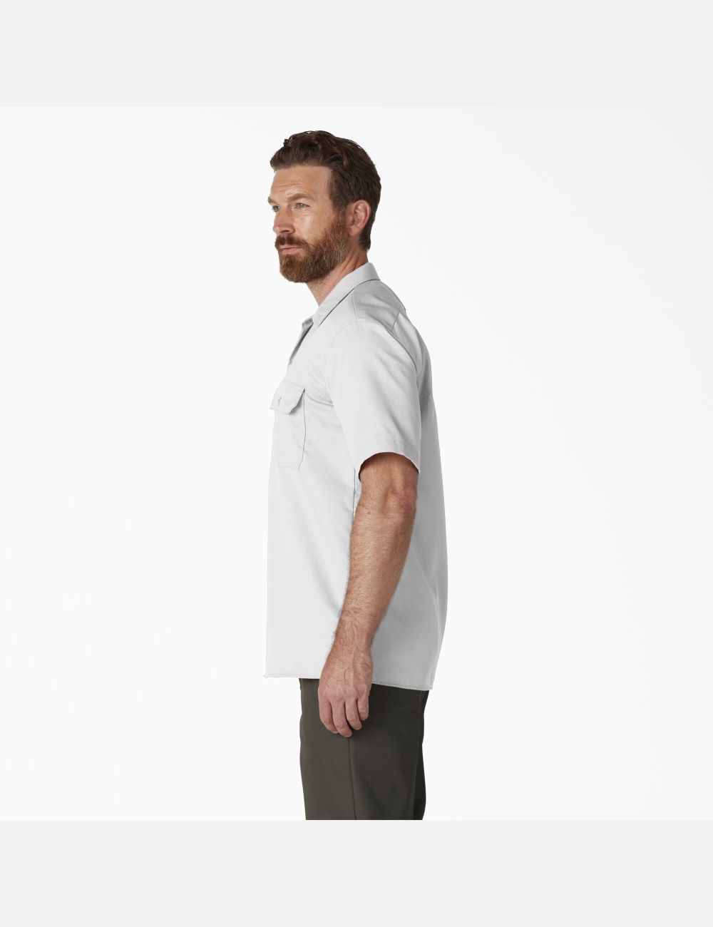 White Dickies Short Sleeve Shirts | 456EATBKS