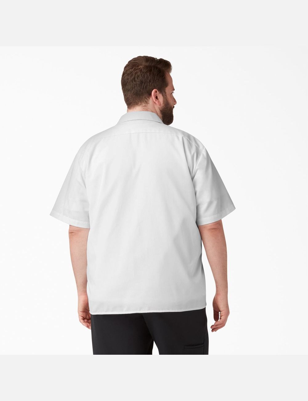 White Dickies Short Sleeve Shirts | 456EATBKS