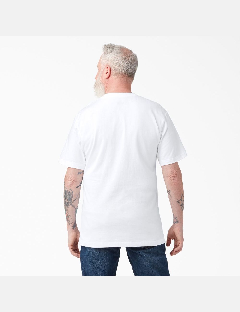 White Dickies Short Sleeve Two Packs Shirts | 512NJIBGQ