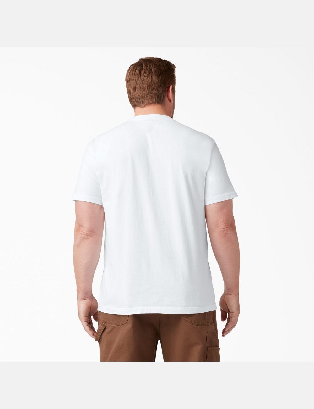 White Dickies Short Sleeve Two Packs Shirts | 512NJIBGQ