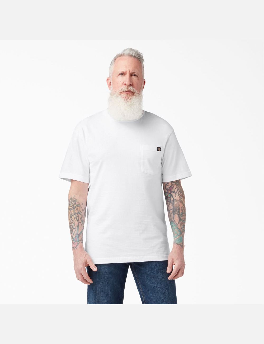 White Dickies Short Sleeve Two Packs Shirts | 512NJIBGQ