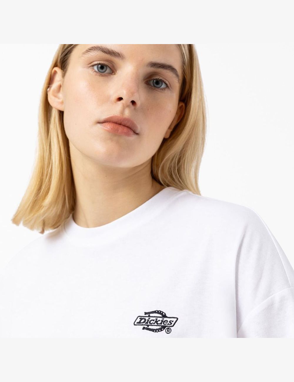 White Dickies Summerdale Long Sleeve T-Shirts | 706HFBZGM